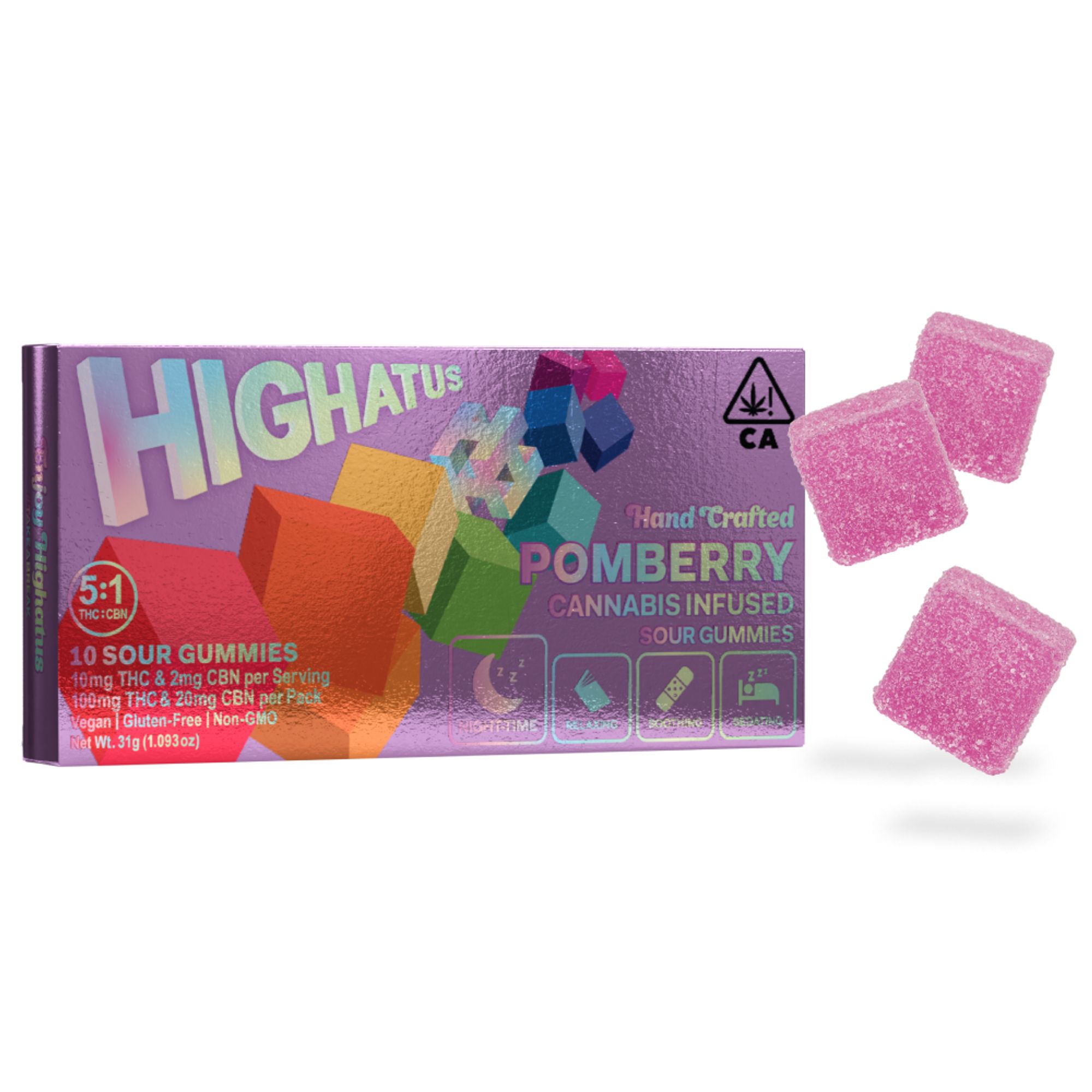 Sour Gummies - Pomberry 5:1 THC/CBN 10-pk