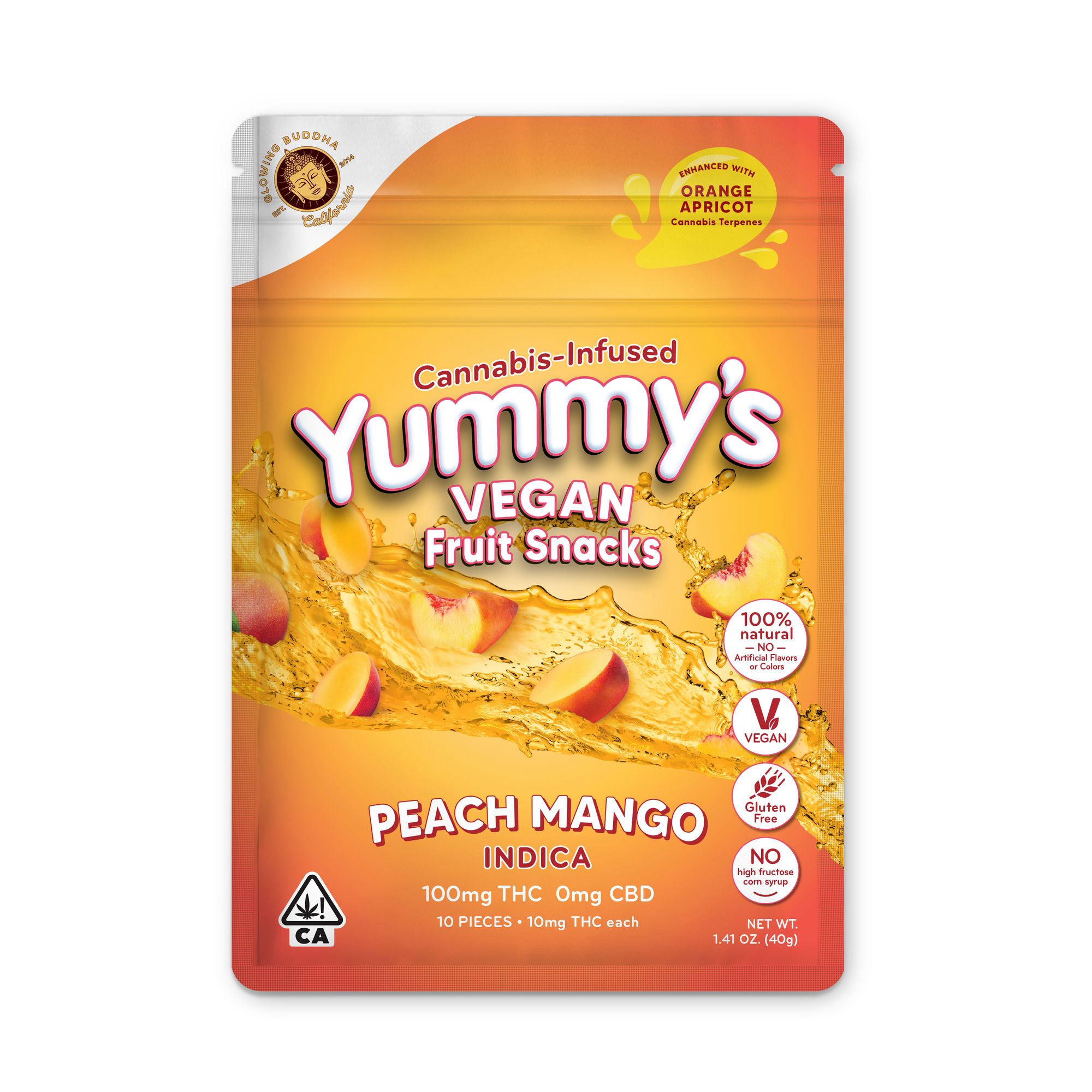 Peach Mango Live Resin Vegan Gummies