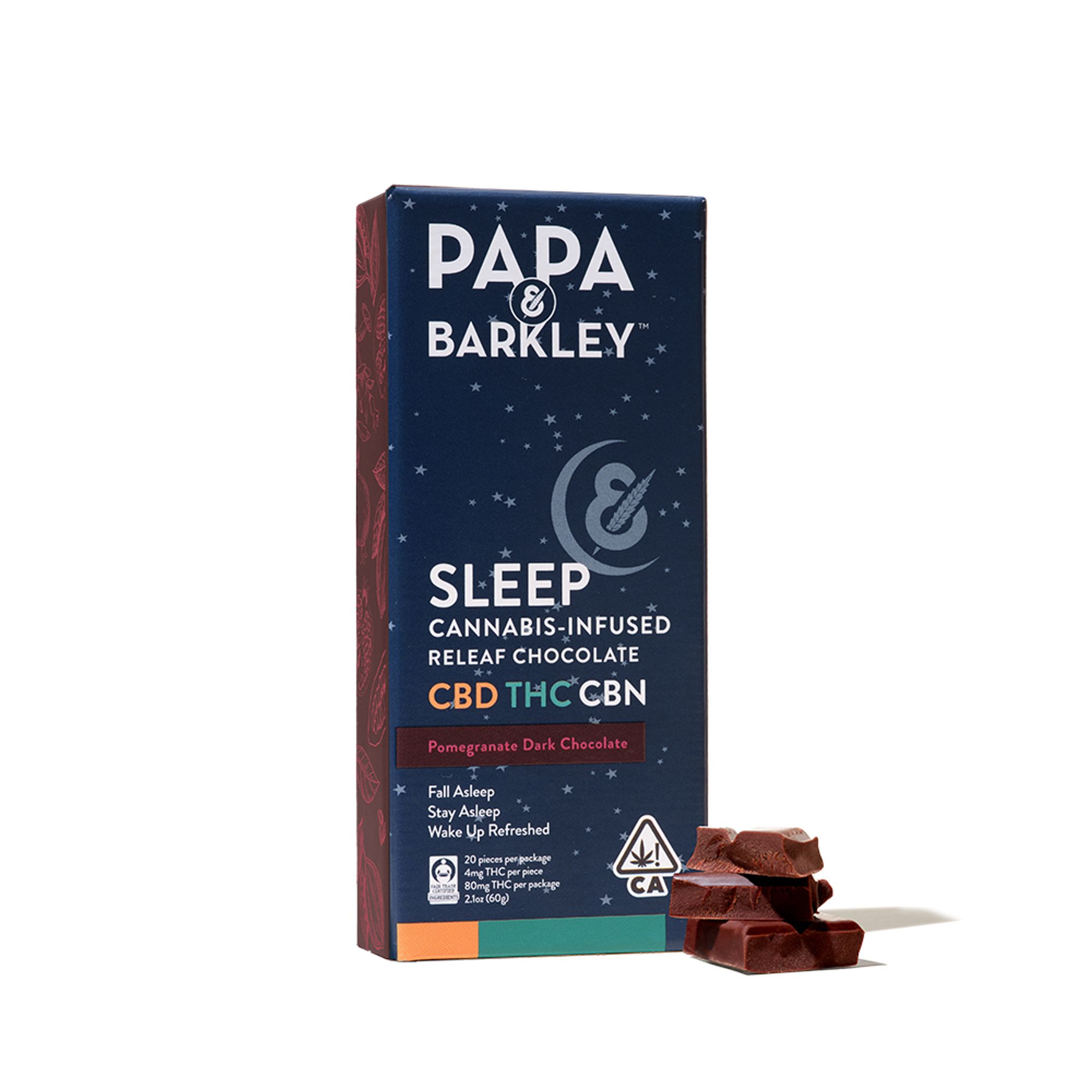 CBN Sleep Releaf Pomegranate Dark Chocolate Bar
